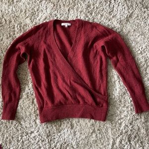 Madewell Wrap Front pullover sweater
